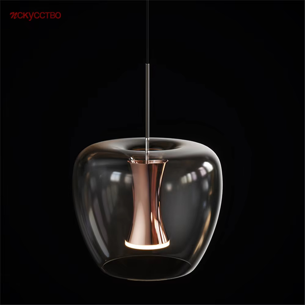 Interior Design Kitchen Modern - Lampe LED Suspendue en Verre Transparent