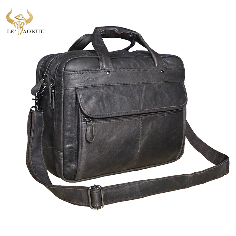 Interior Design Documentation - Sac messager en cuir véritable pour