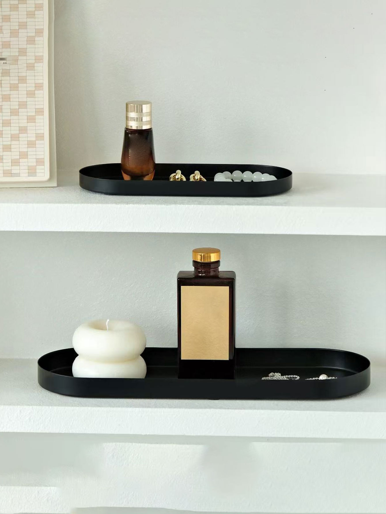 Plateau ovale en acier inoxyda - Travertine Tray Oval avis et prix