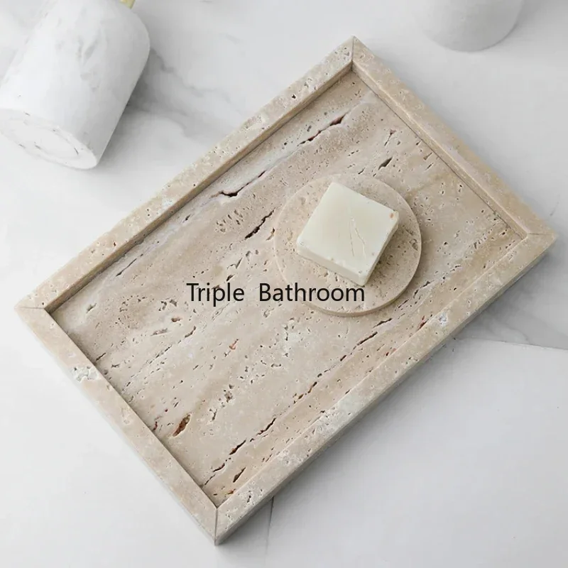 Plateau de rangement de bijoux - Travertine Tray Oval avis et prix