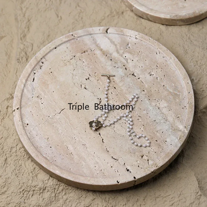 Plateau de rangement de bijoux - Travertine Tray Oval avis et prix