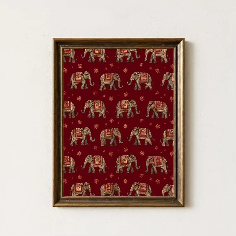 Impression motif éléphant indi - Interior Design Layout avis et prix