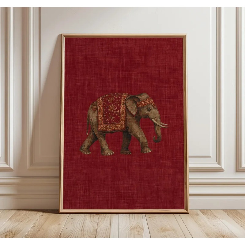 Impression motif éléphant indi - Interior Design Layout avis et prix