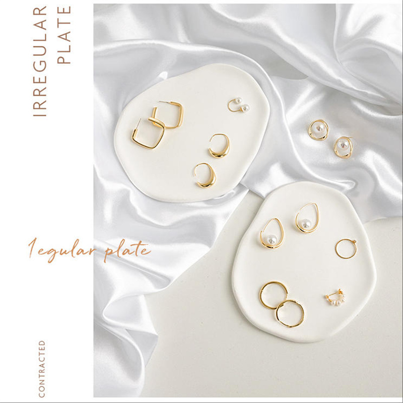 Plateau à bijoux blanc élégant - Travertine Tray Oval avis et prix