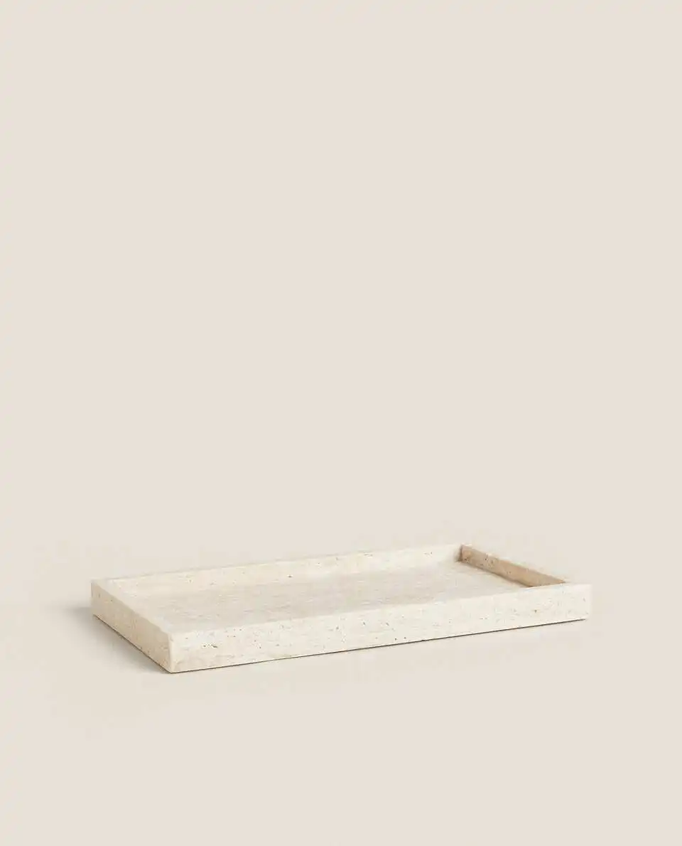 Plateau en travertin jaune de  - Travertine Tray Oval avis et prix