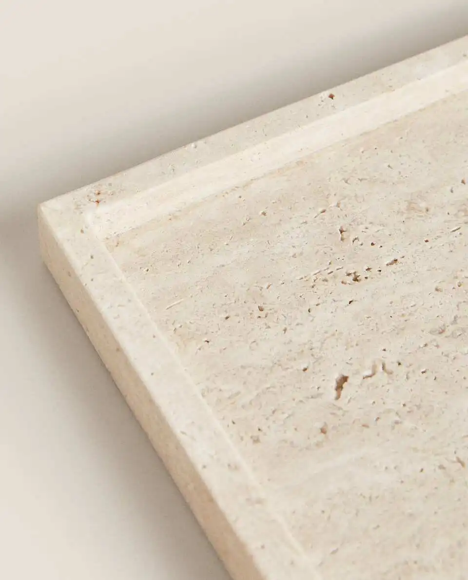 Plateau en travertin jaune de  - Travertine Tray Oval avis et prix