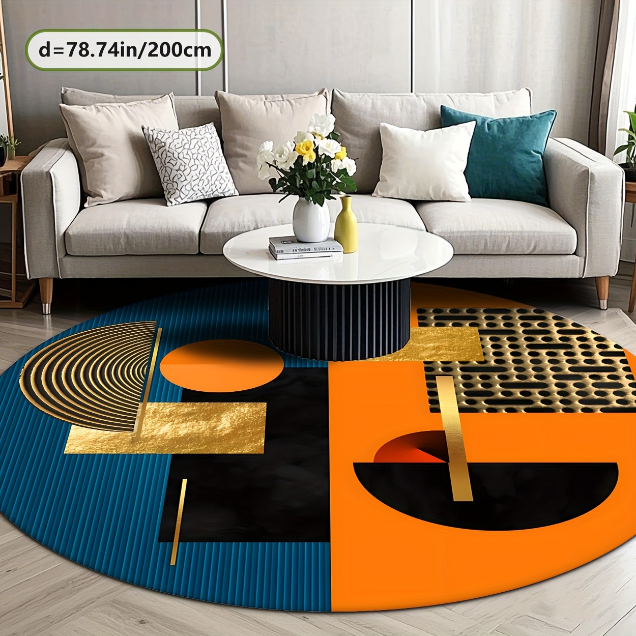 Tapis rond abstrait géométriqu - Interior Design High End avis et prix