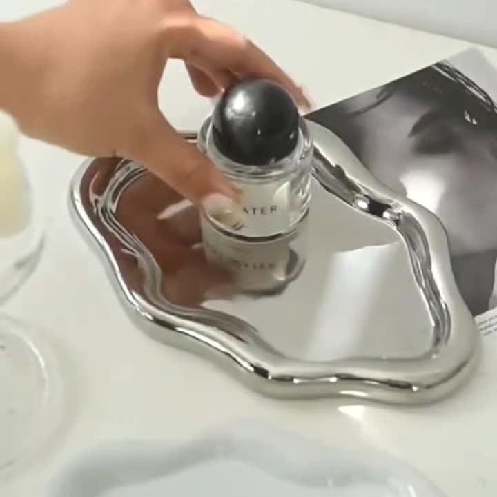 1 pièce Plateau à bijoux pour  - Travertine Tray Oval avis et prix
