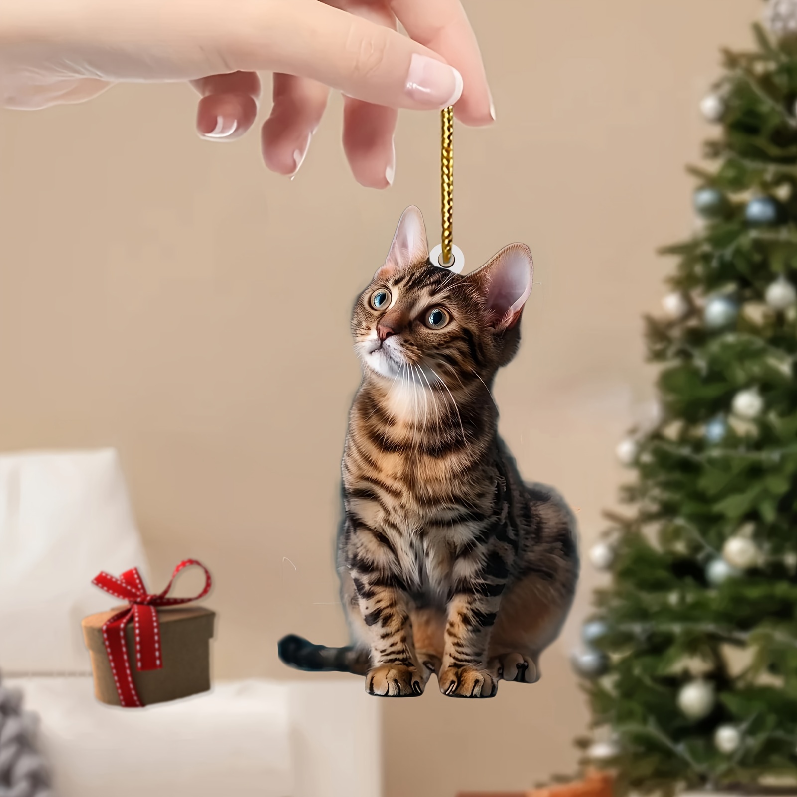 Pendentif chat plat 2D en acry - Interior Design Home Decor avis et prix