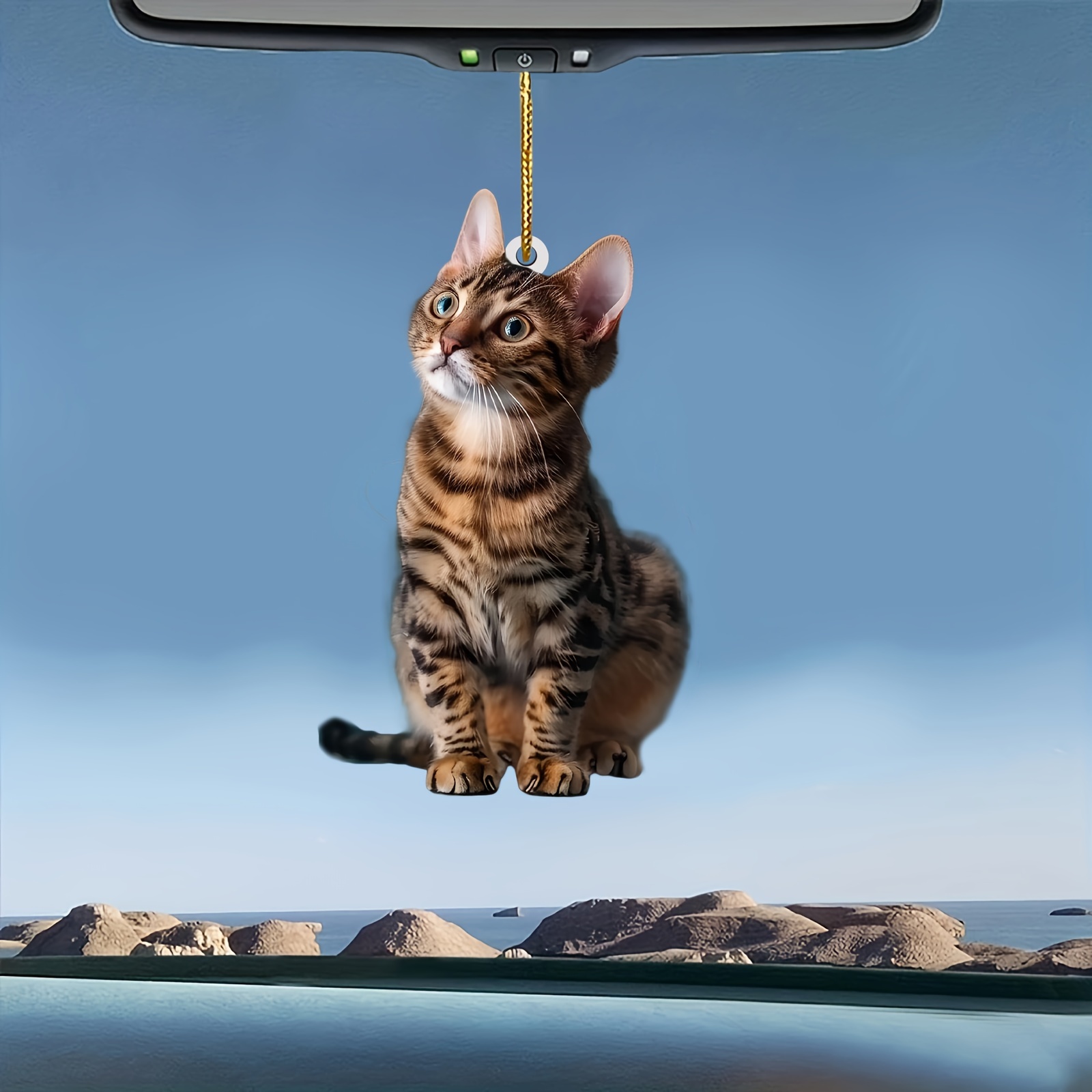 Pendentif chat plat 2D en acry - Interior Design Home Decor avis et prix