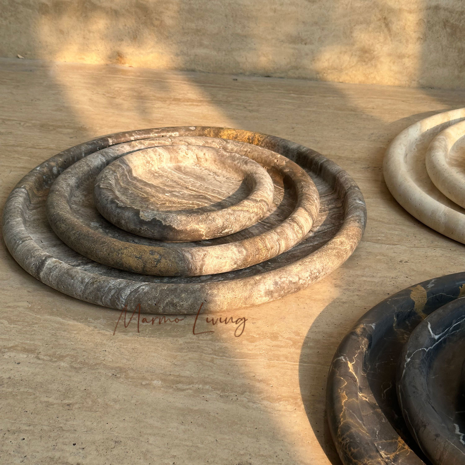 Wabi Sabi – plateau en pierre  - Travertine Tray Oval avis et prix