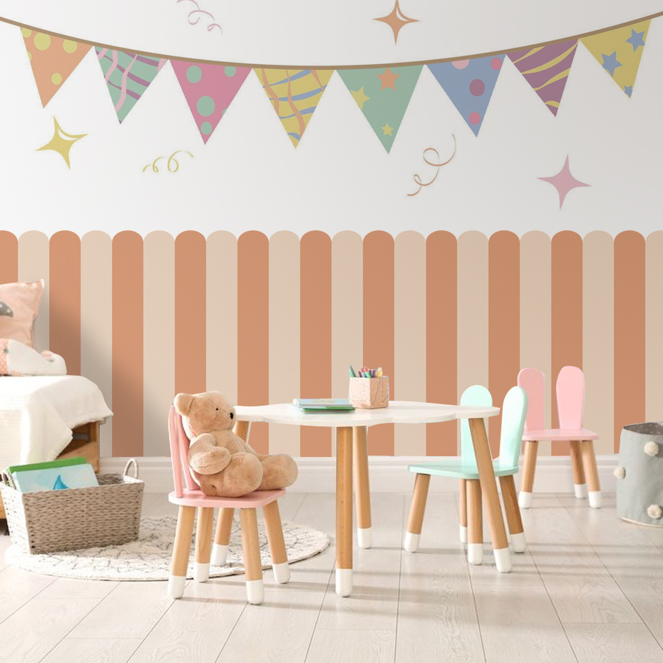 Papier peint en Arc à rayures  - Interior Design Home Decor avis et prix