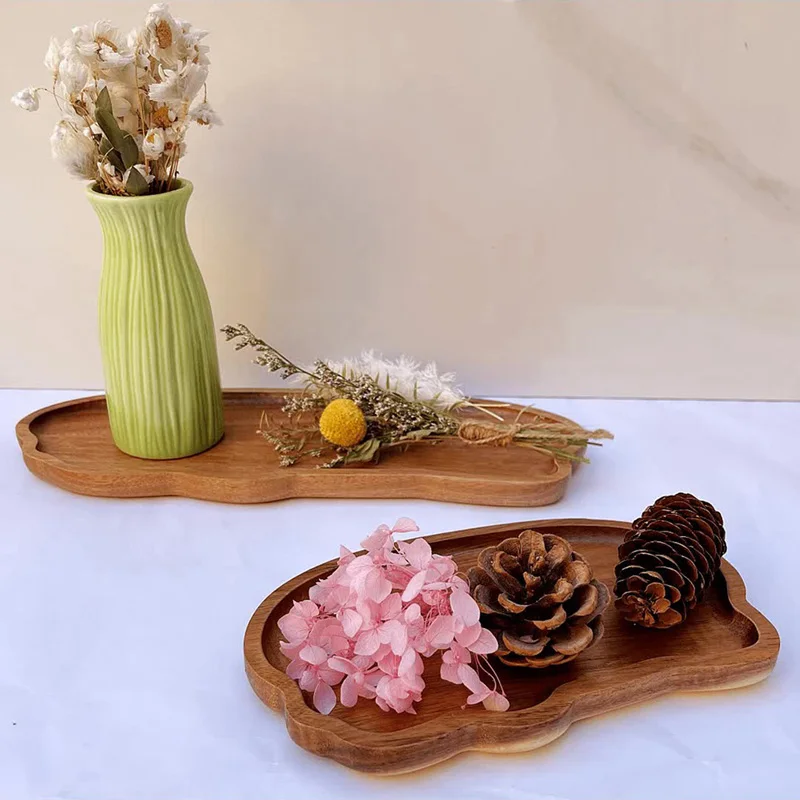 Plateau à thé et café en bois  - Travertine Tray Oval avis et prix